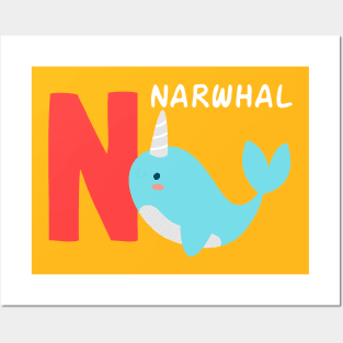 Narwhal funny alphabet Posters and Art